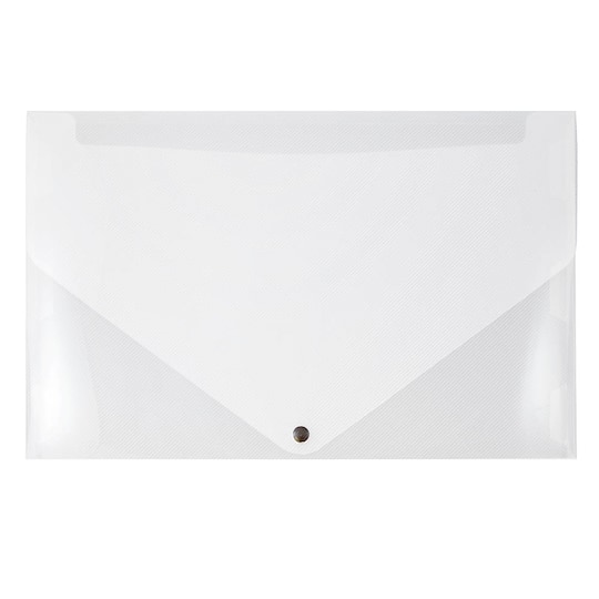 JAM Paper Clear 11" x 17" Snap Closure Plastic Portfolio